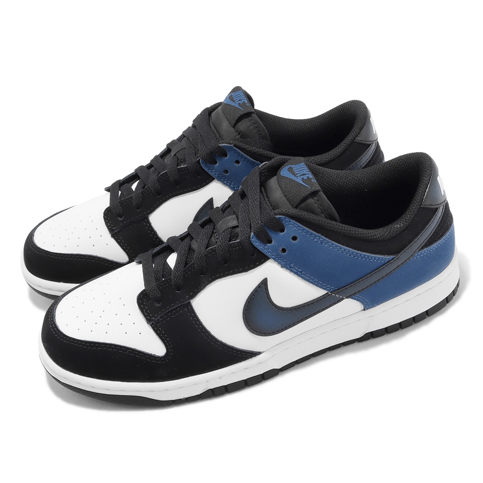 Nike Dunk Low 男鞋藍黑休閒鞋Industrial Blue 小閃電FD6923-100