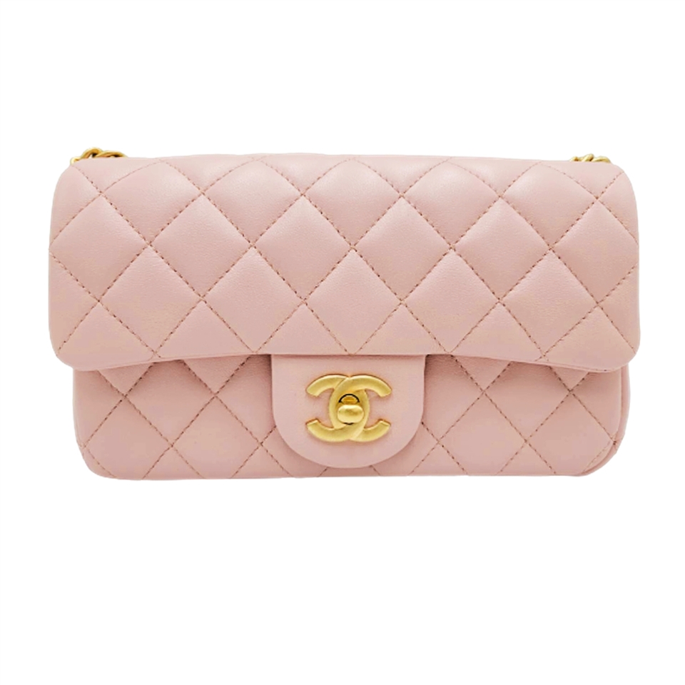 CHANEL 】香奈兒山茶花調節釦晶片新款迷你口蓋包-粉色AS4041B10716NN267|經典LOGO/菱格系列|ETMall東森購物網