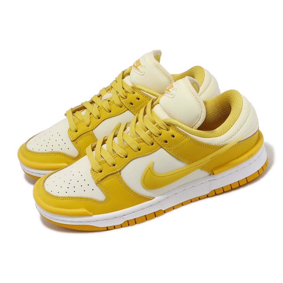 Nike 休閒鞋Wmns Dunk Low Twist 女鞋白檸檬黃低筒經典DZ2794-100|會員