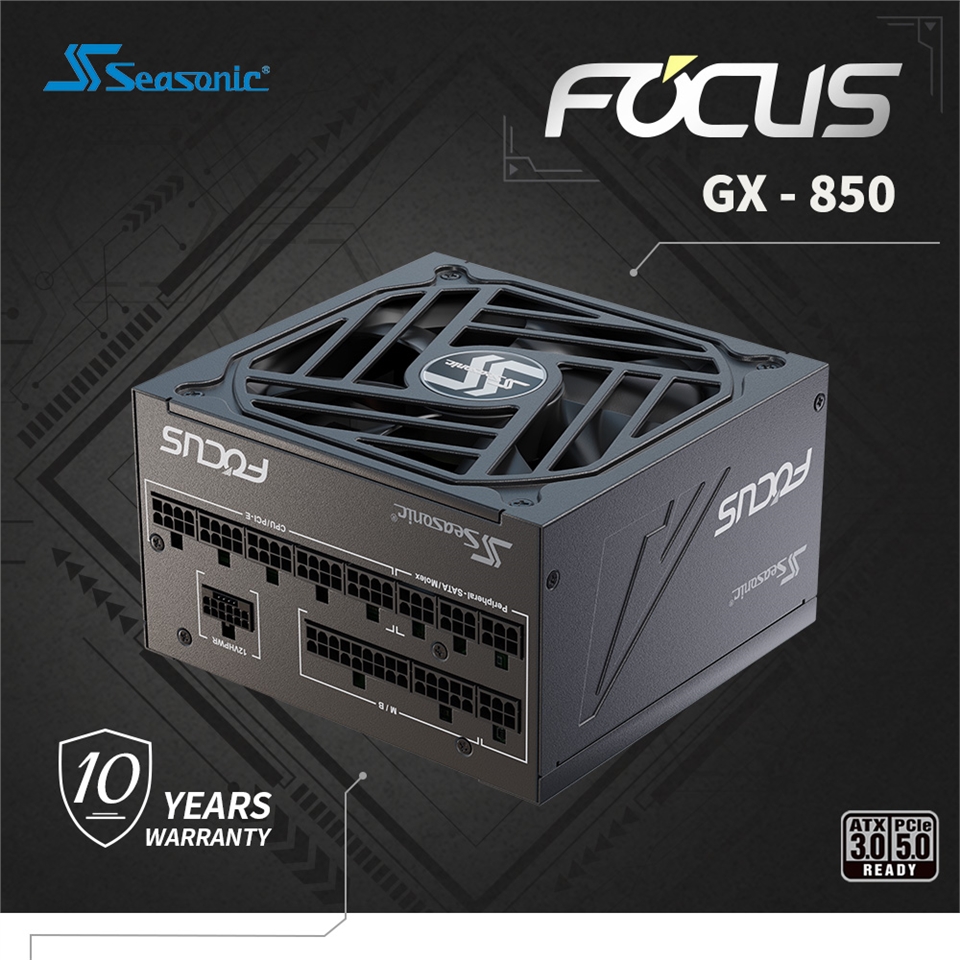 海韻Seasonic FOCUS GX 850 ATX3.0 金牌/全模電源供應器|會員獨享好康