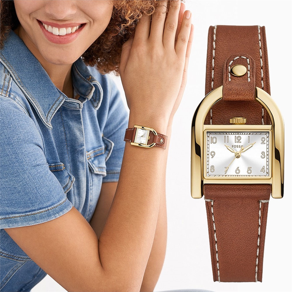 FOSSIL Harwell 復古鎖頭造型女錶-28mm ES5264|會員獨享好康折扣活動