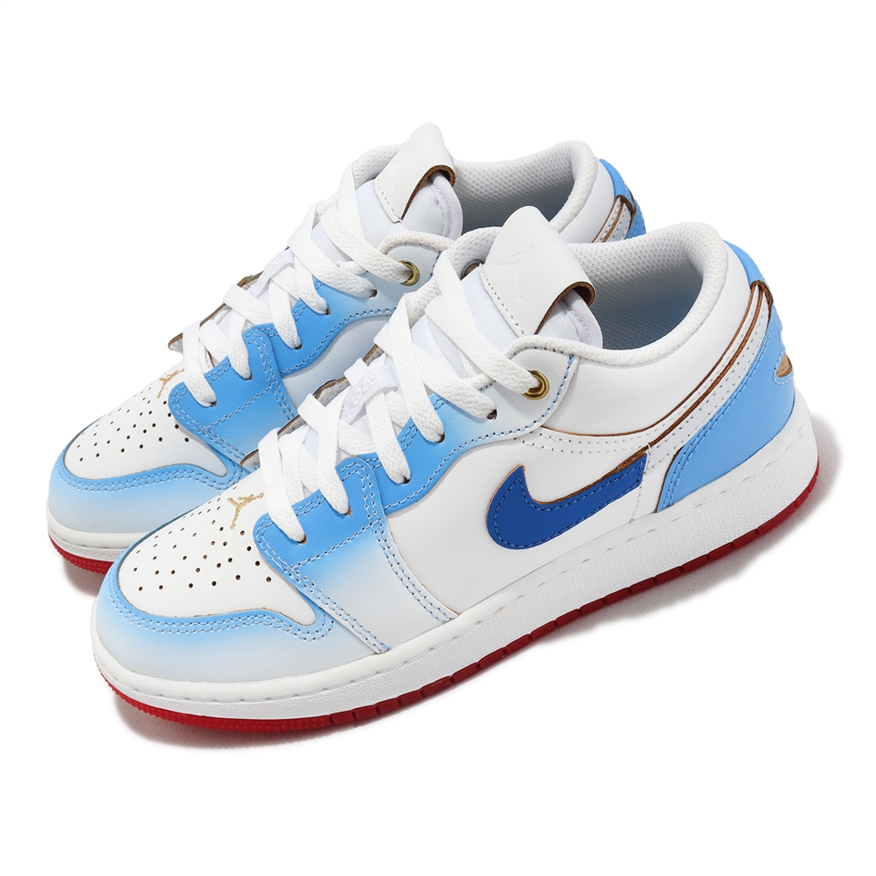 Nike Air Jordan 1 Low SE GS 大童鞋女鞋白藍紅漸層AJ1 FN8895-141