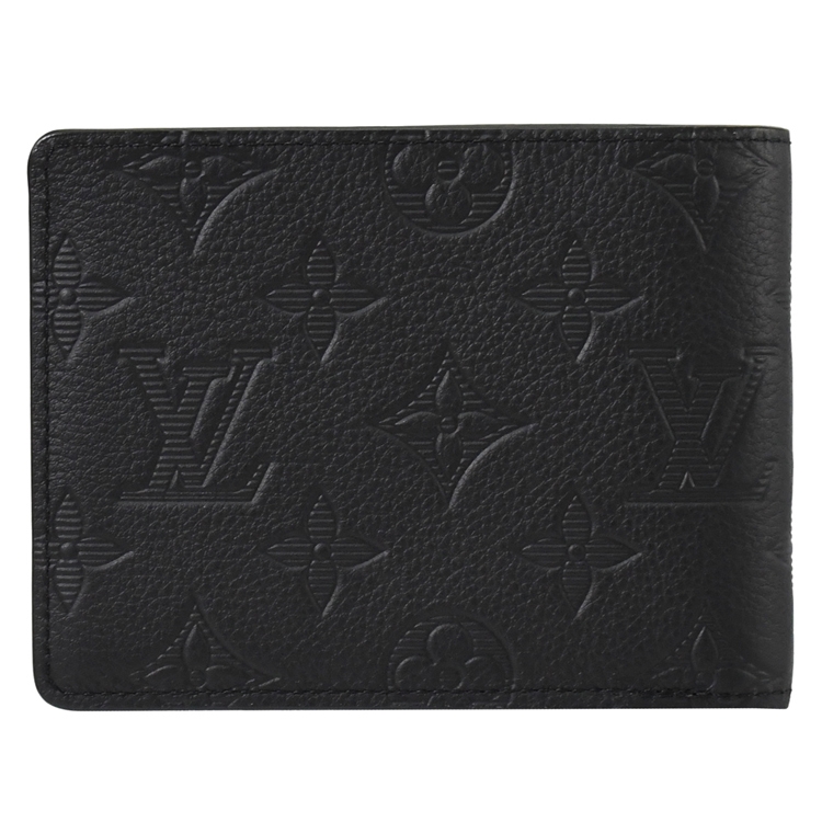 Louis Vuitton M62901 Multiple Black Monogram Shadow Calfskin Wallet (RFID)