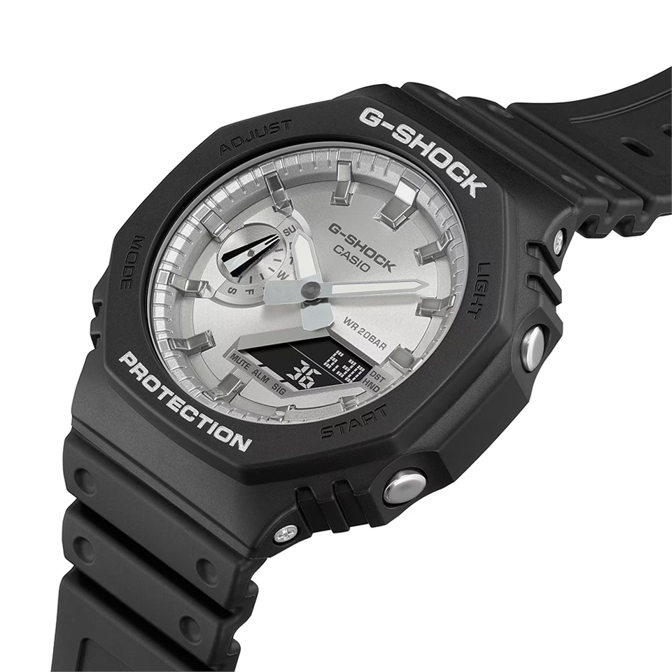 CASIO 卡西歐G-SHOCK 2100八角金屬光手錶(GA-2100SB-1A)|會員獨享好康