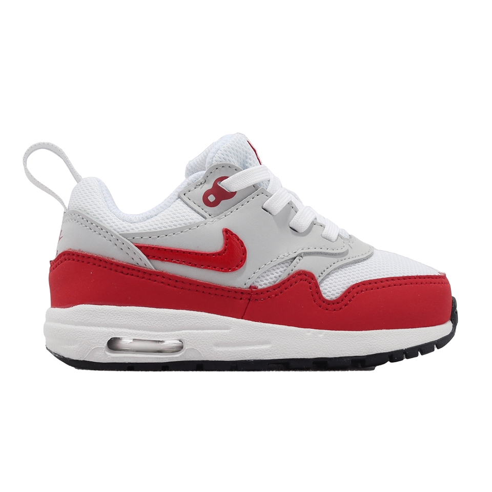 Nike 童鞋Air Max 1 EZ TD 白紅灰小童學步鞋親子鞋經典復古DZ3309-003