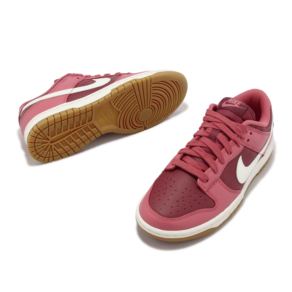 Nike 休閒鞋Wmns Dunk Low 女鞋粉紅白膠底Desert Berry DD1503-603