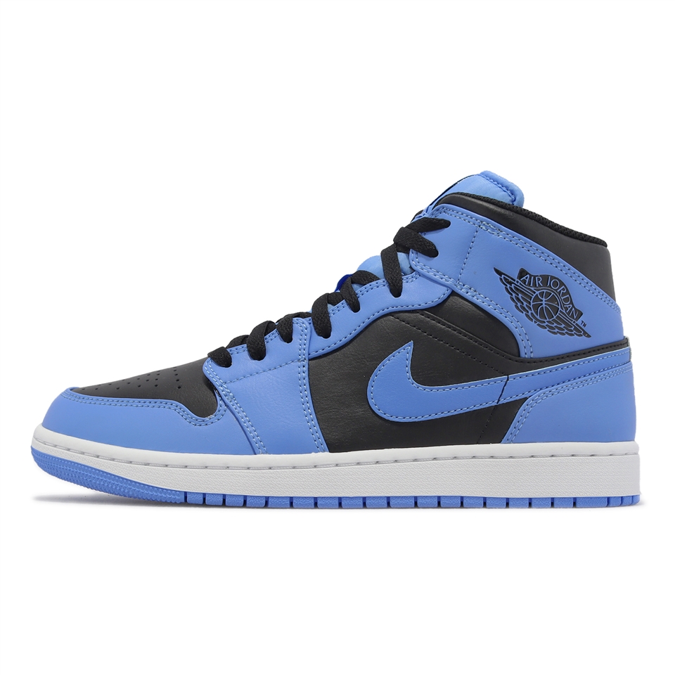 Nike 休閒鞋Air Jordan 1 Mid 男鞋藍黑AJ1 1代University Blue DQ8426