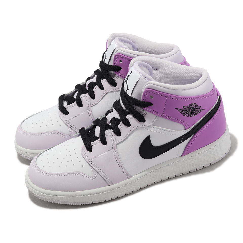 Nike Air Jordan 1 Mid GS 葡萄紫Barely Grape 女鞋大童鞋AJ1 DQ8423