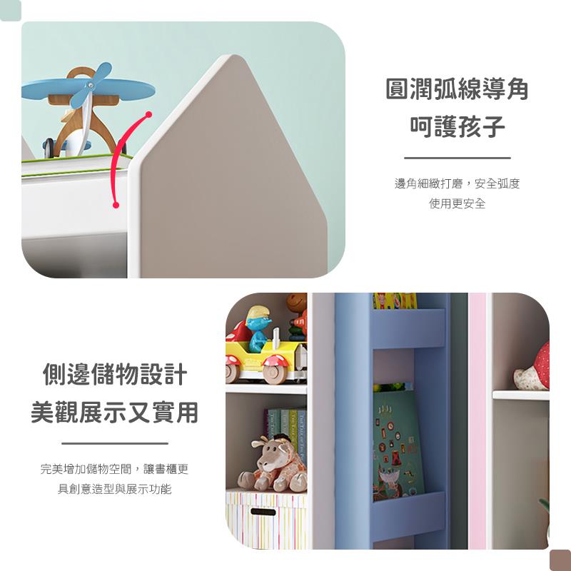 完美增加儲物空間,讓書櫃更
