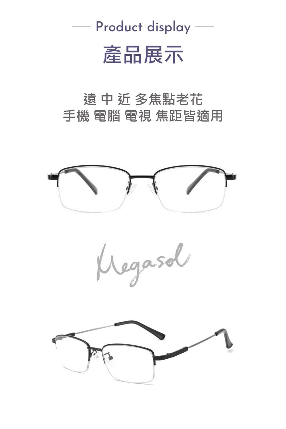 產品展示 遠 中近 多焦點老花 手機 電腦 電視 焦距皆適用 