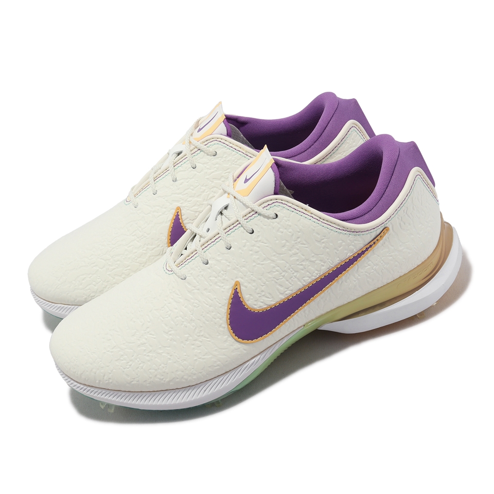 Nike 高爾夫球鞋Air Zoom Victory TR 2 NRG U21 男鞋白紫鞋釘高球