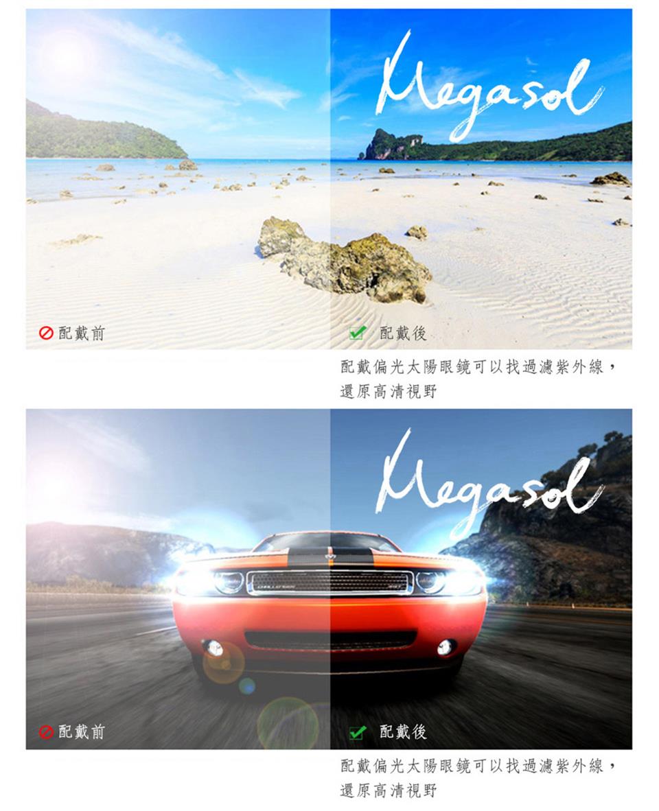 配戴偏光太陽眼鏡可以找過濾紫外線,