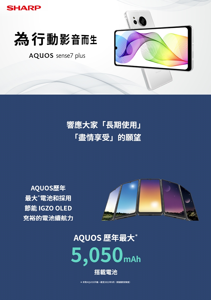 SHARP AQUOS sense7 plus 6G/128G 6.4吋智慧手機|會員獨享好康折扣活動