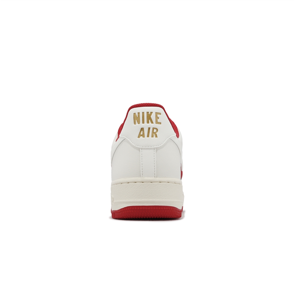 Nike 休閒鞋Air Force 1 07 米白紅男鞋仿舊皮革AF1 FN7439-133|會員獨