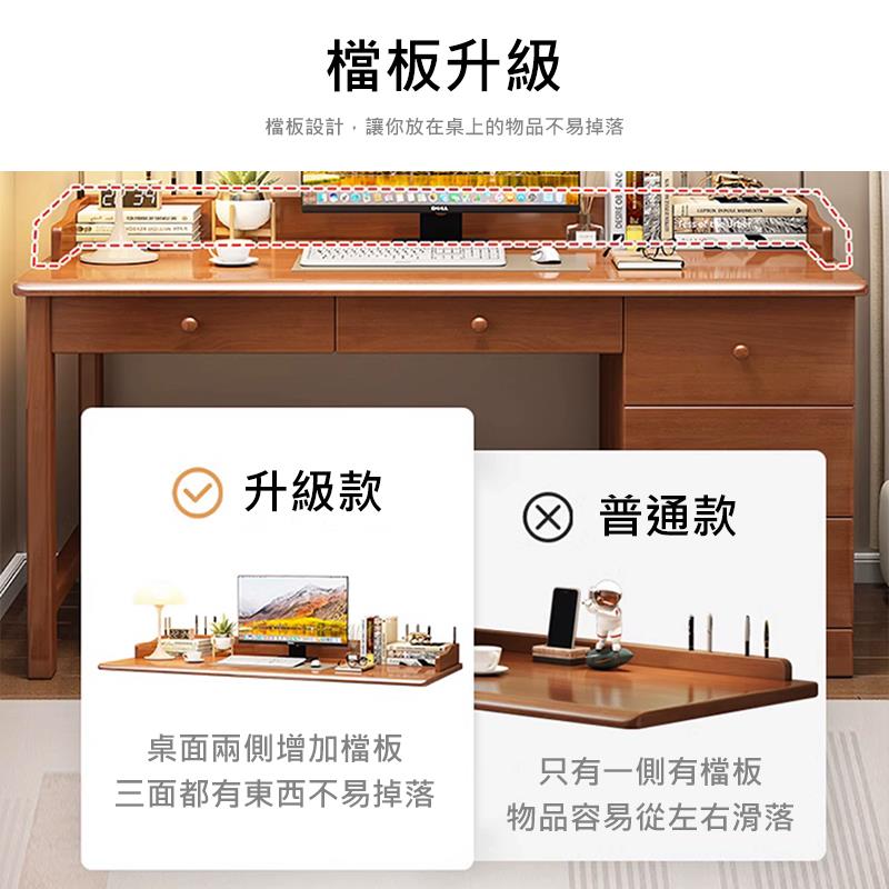 檔板設計,讓你放在桌上的物品不易掉落