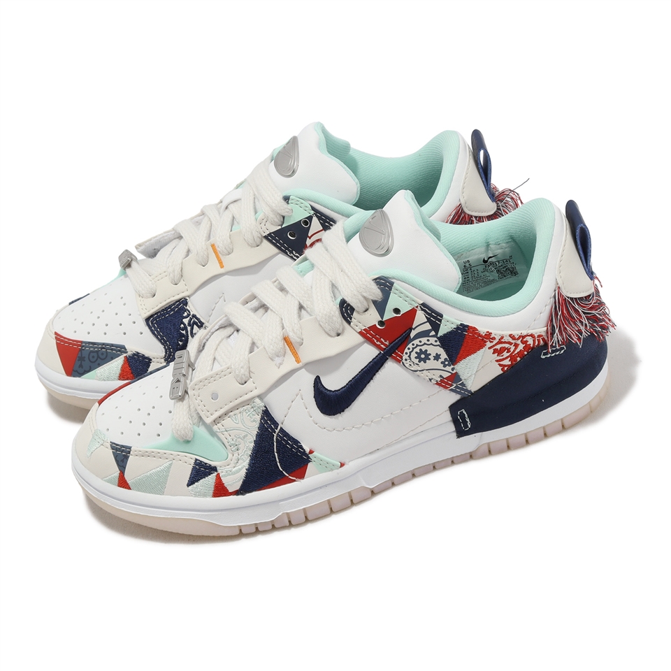 Nike Wmns Dunk Low Disrupt 2 女鞋白藍解構拼接休閒鞋民族風FN8917