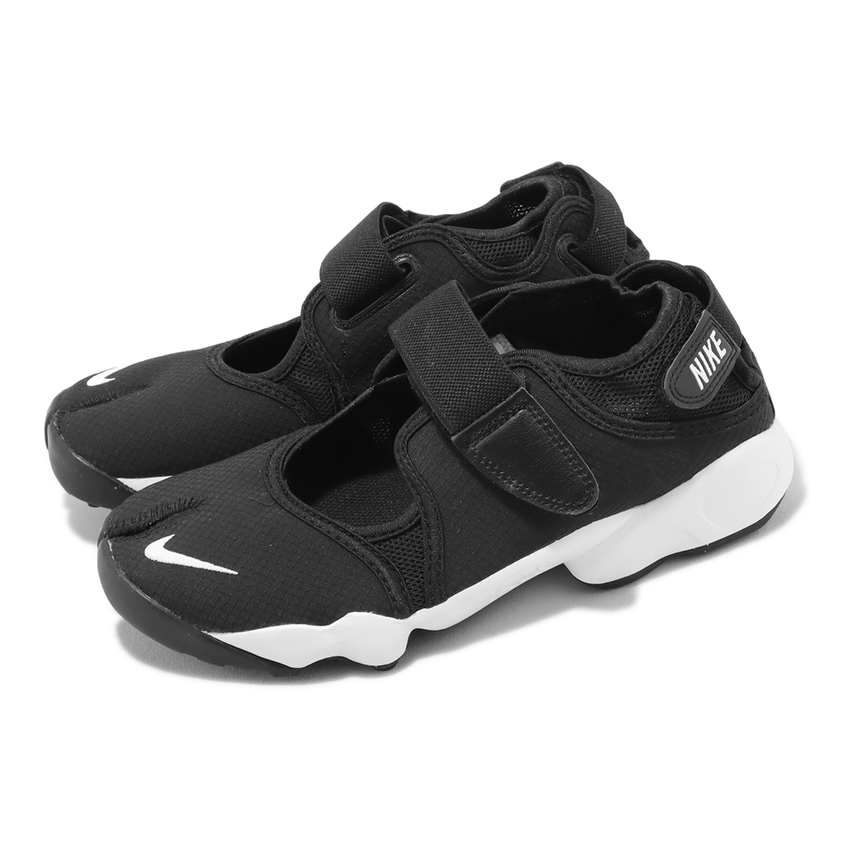 Nike 忍者鞋Wmns Air RIFT BR 女鞋黑白分趾鞋休閒鞋魔鬼氈日系DN1338