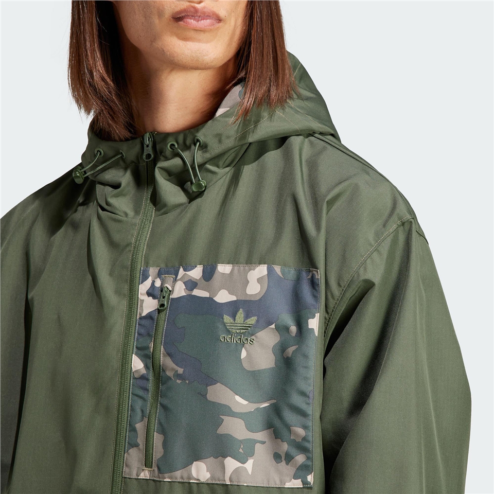 Adidas originals camo windbreaker khaki outlet green