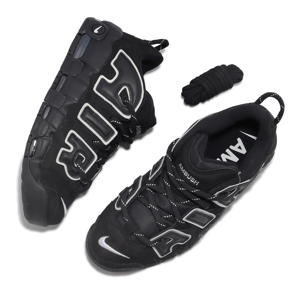 Nike x AMBUSH Air More Uptempo Low 黑白聯名男鞋大AIR 低筒FB1299