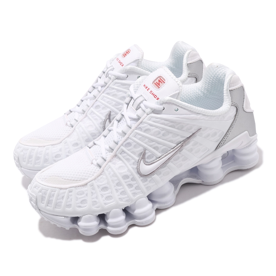 Nike 休閒鞋Wmns Shox TL 白銀女鞋彈簧鞋復古運動鞋AR3566-100|會員獨