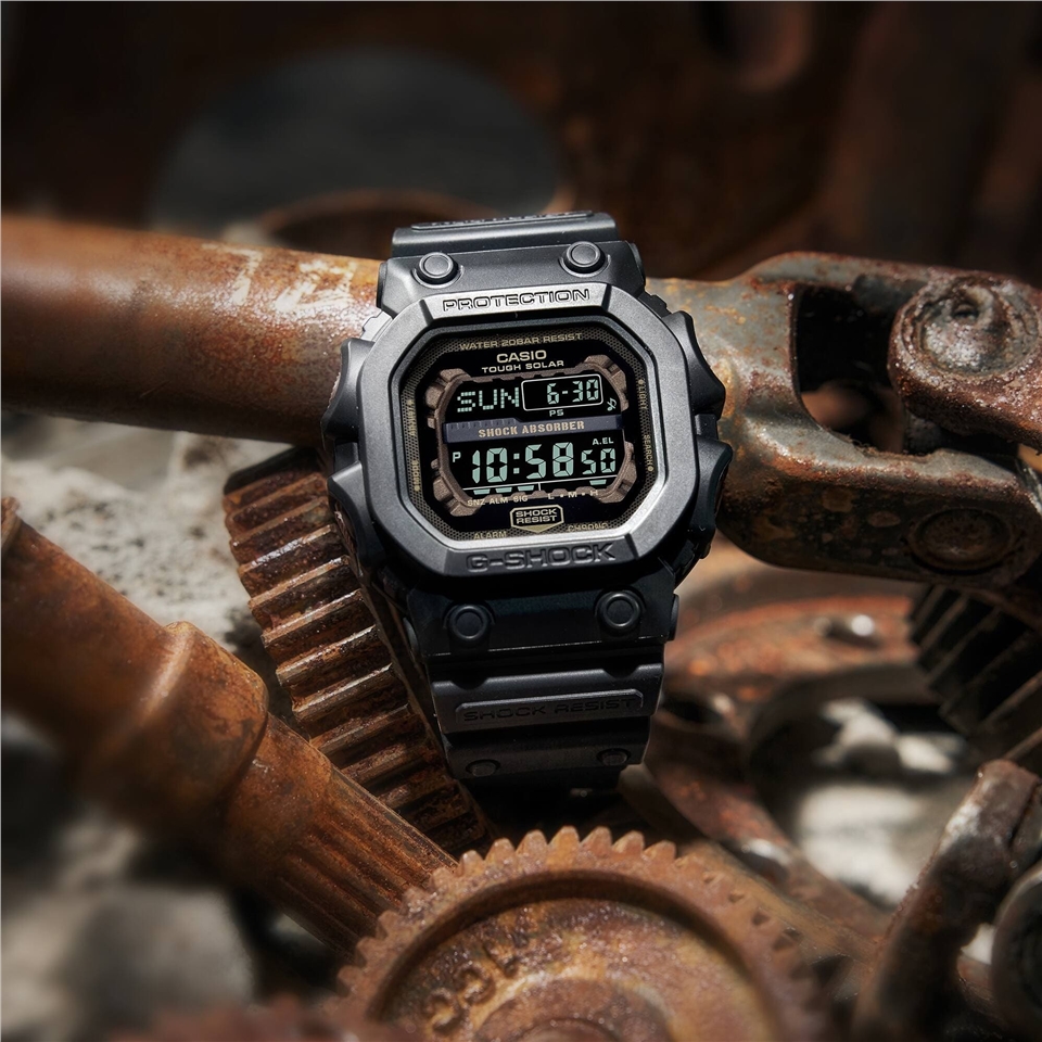 CASIO】卡西歐G-SHOCK 強悍鏽鐵太陽能200米防水運動電子錶GX-56RC-1