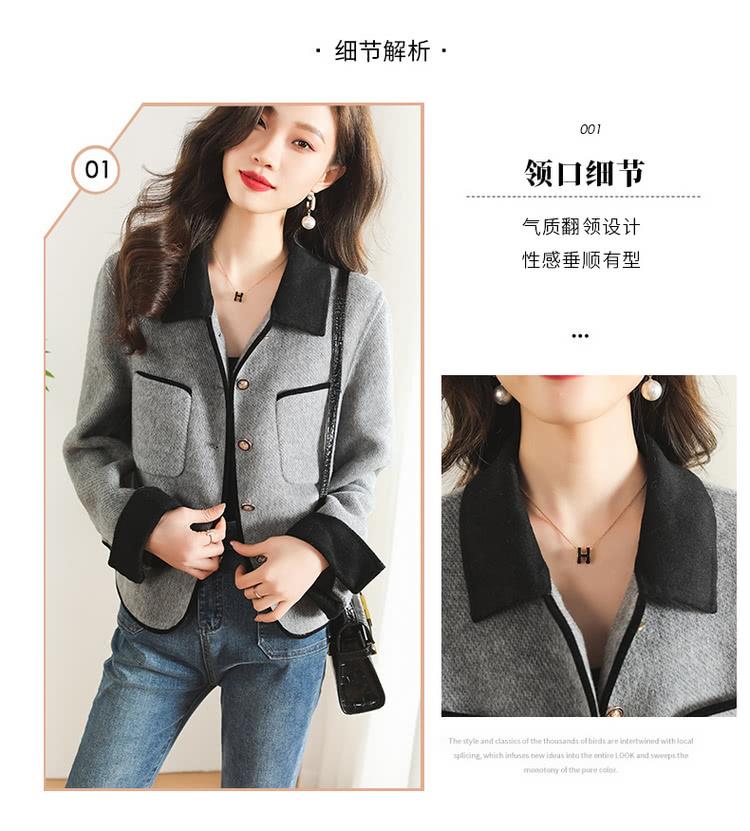 细节解析 领口细节 气质翻领设计 性感垂顺有型 ... 