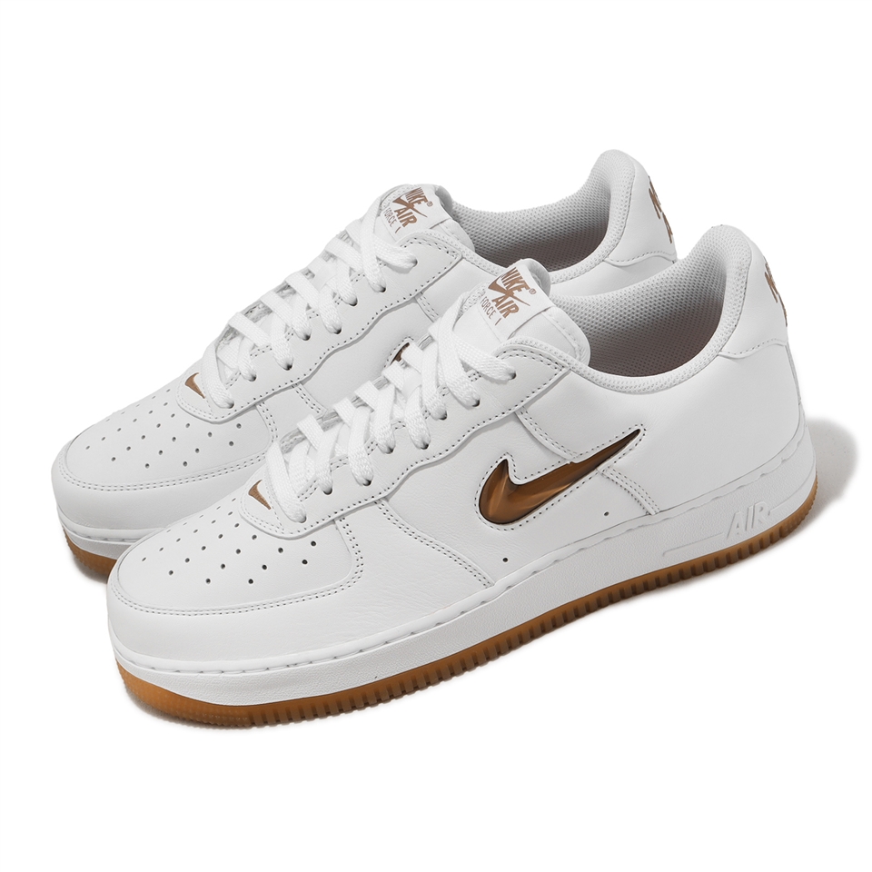 Nike 休閒鞋Air Force 1 Low Retro 男鞋白棕皮革小勾AF1 經典FN5924