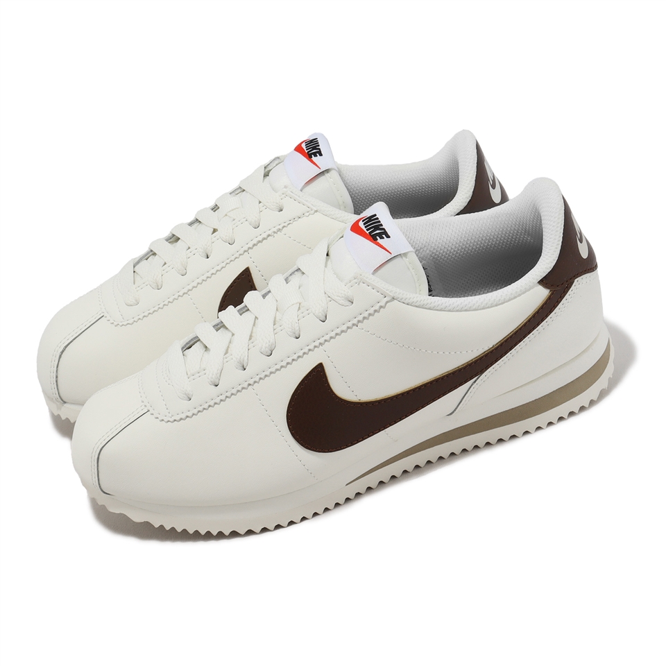 Nike 阿甘鞋Wmns Cortez 女鞋米白棕可可色復古休閒鞋皮革DN1791-104