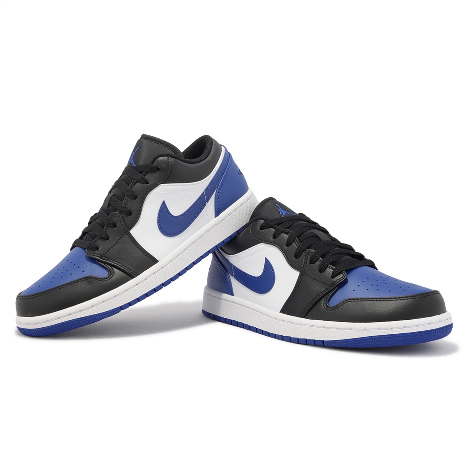 Nike Air Jordan 1 Low 男鞋黑白藍AJ1 Royal Toe 小閃電553558-140