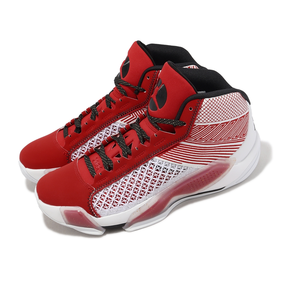 Nike 籃球鞋Air Jordan 38 XXXVIII PF 大學紅白男鞋氣墊緩震DZ3355-100