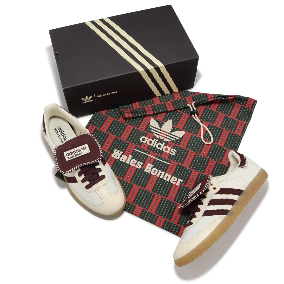 adidas X Wales Bonner Pony Tonal Samba 米白酒紅馬毛男鞋聯名愛迪達