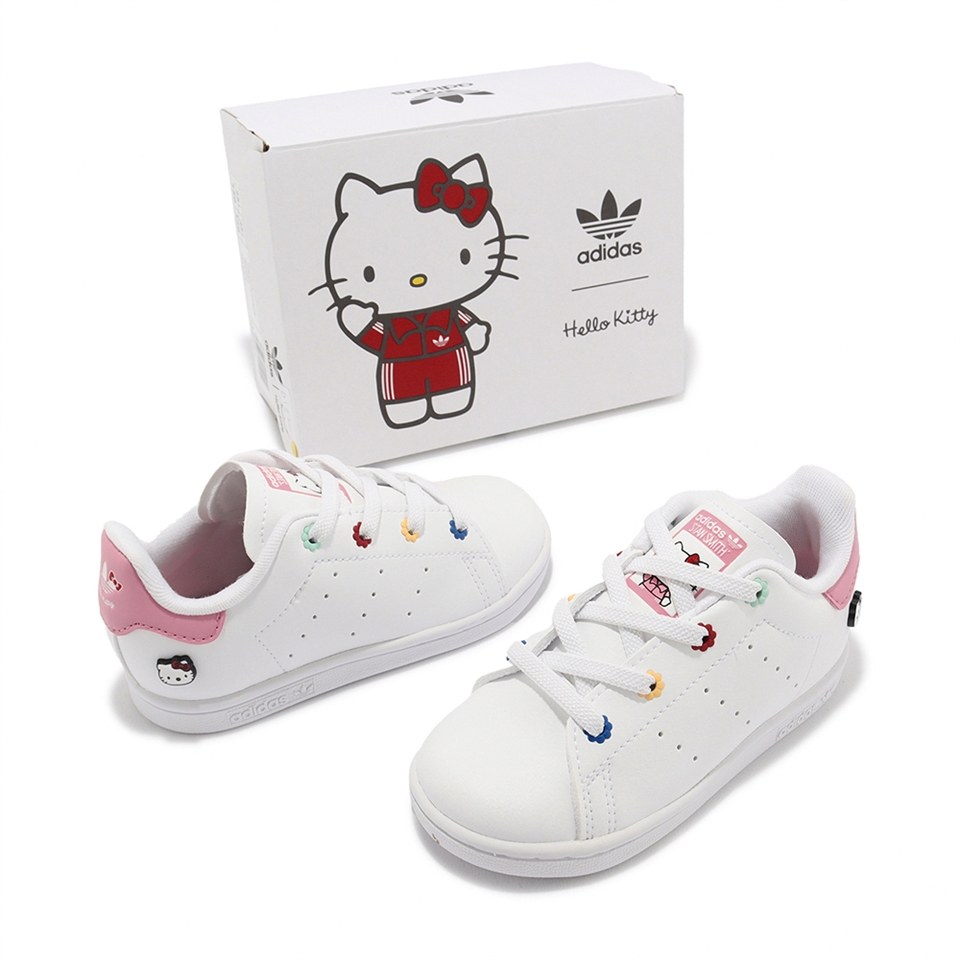 adidas x Hello Kitty 童鞋Stan Smith EL I 小童幼童白粉聯名愛迪達