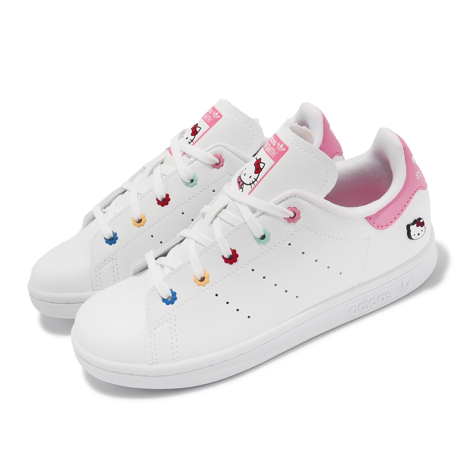 adidas x Hello Kitty 童鞋Stan Smith C 中童白粉聯名小朋友愛迪達