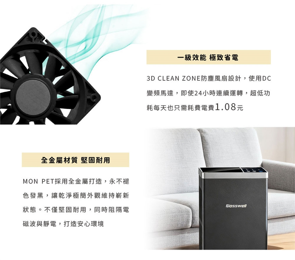 專為貓狗家庭打造！MonPet異味專攻空氣清淨機