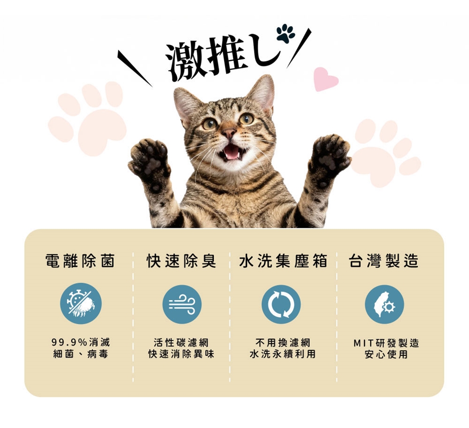 專為貓狗家庭打造！MonPet異味專攻空氣清淨機