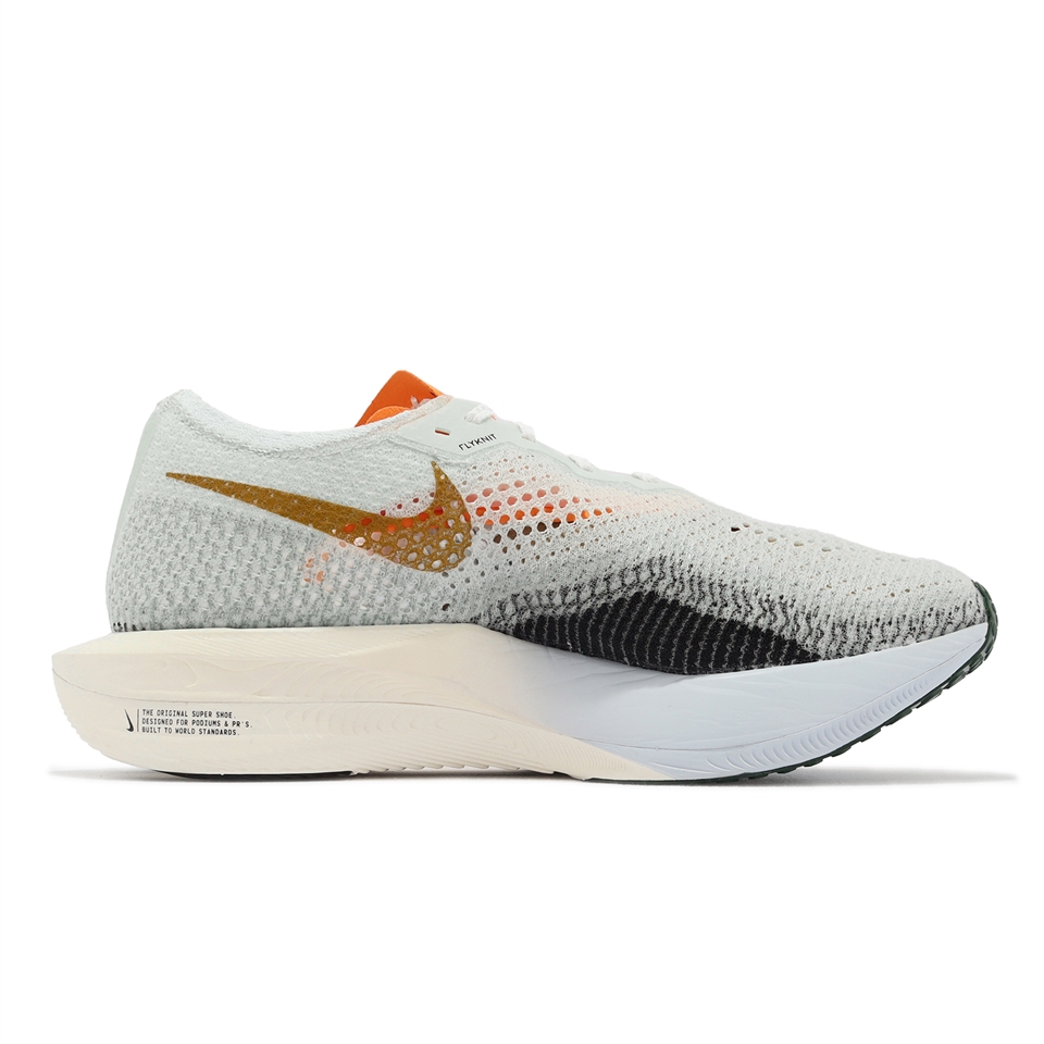 Nike 競速跑鞋ZoomX Vaporfly Next% 3 男鞋白橘碳板運動鞋FV3633-081