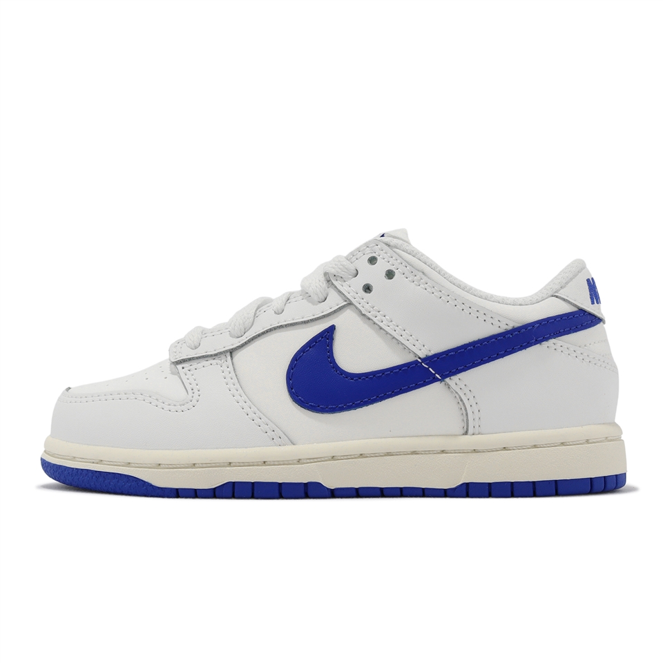 Nike 童鞋Dunk Low PS 中童白藍海鹽奶油皮革休閒鞋經典小朋友DH9756