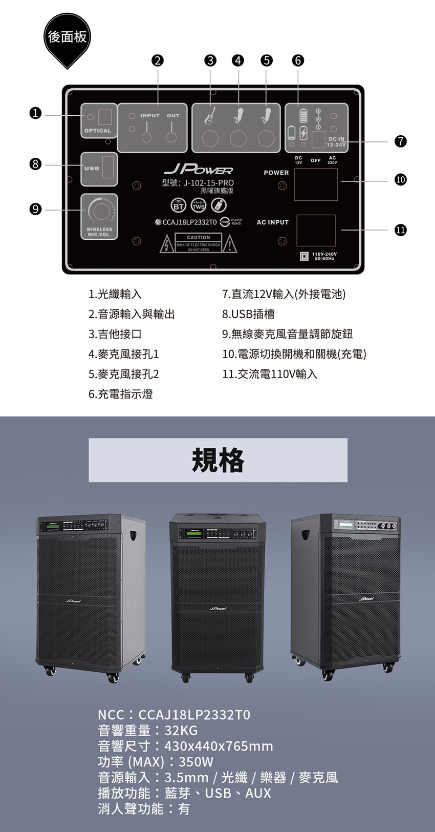 JPOWER震天雷 15 吋 - 詳情2