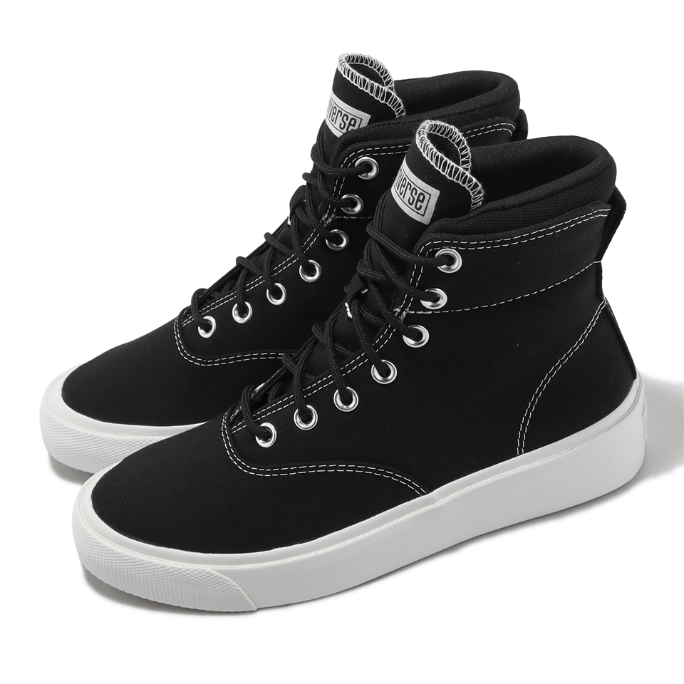 Converse 帆布鞋Skid Grip Cvo HI 男鞋黑白厚底高筒休閒鞋匡威170085C