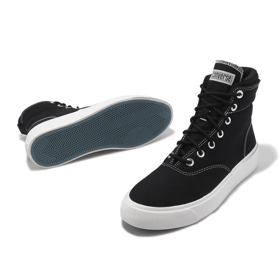 Converse 帆布鞋Skid Grip Cvo HI 男鞋黑白厚底高筒休閒鞋匡威170085C