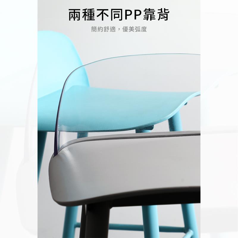 兩種不同PP靠背 簡約舒適,優美弧度 