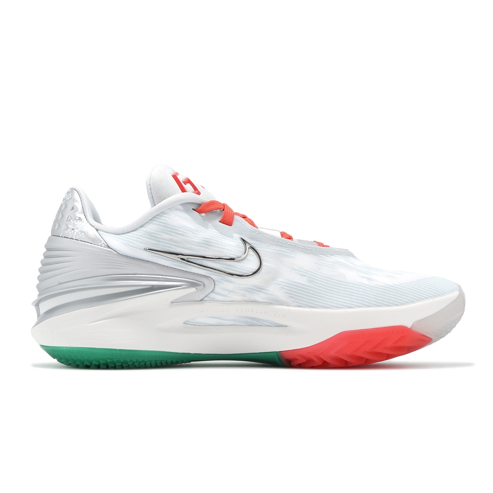 Nike 籃球鞋Air Zoom GT Cut 2 EP 男鞋白綠聖誕配色緩衝回彈運動