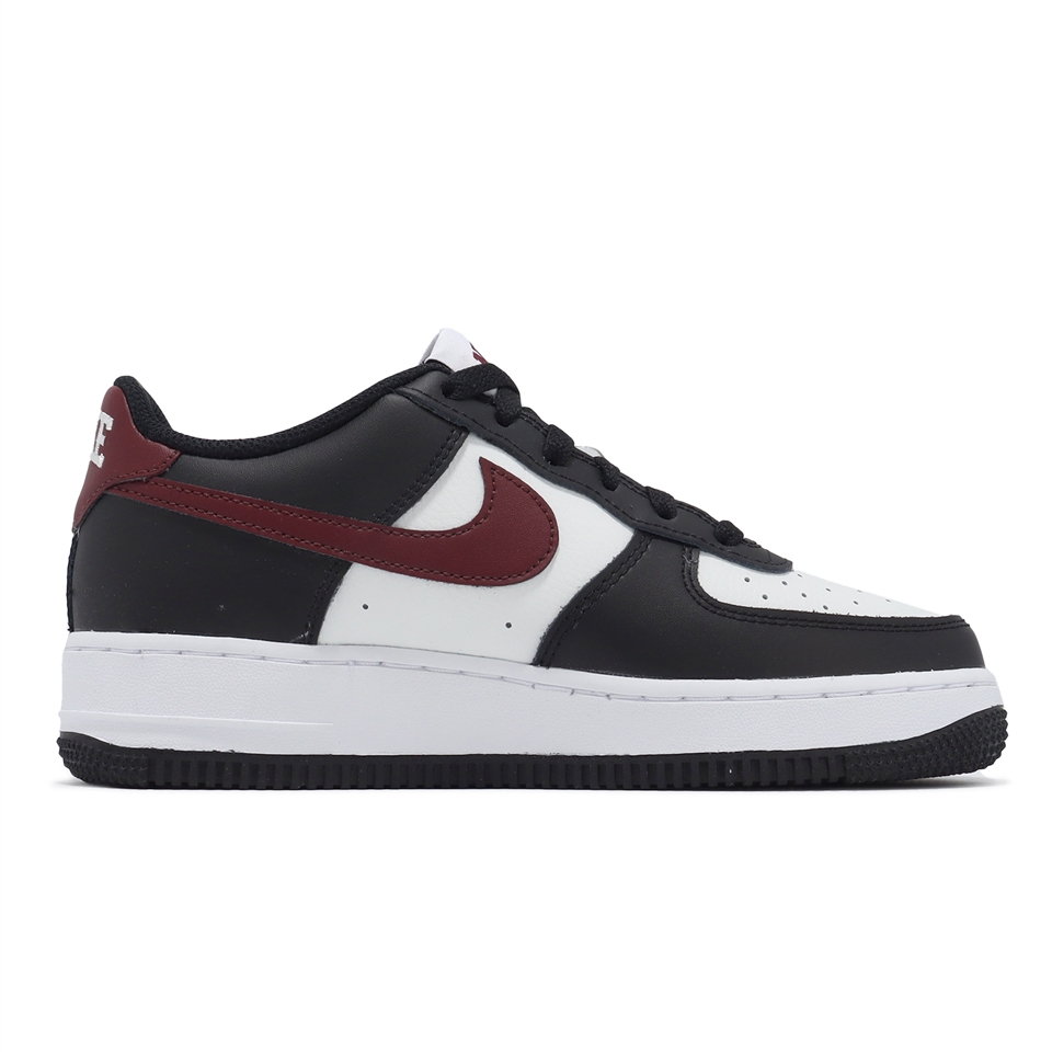 Nike 休閒鞋Air Force 1 GS 大童女鞋黑紅AF1 皮革經典FZ4351-001|休閒