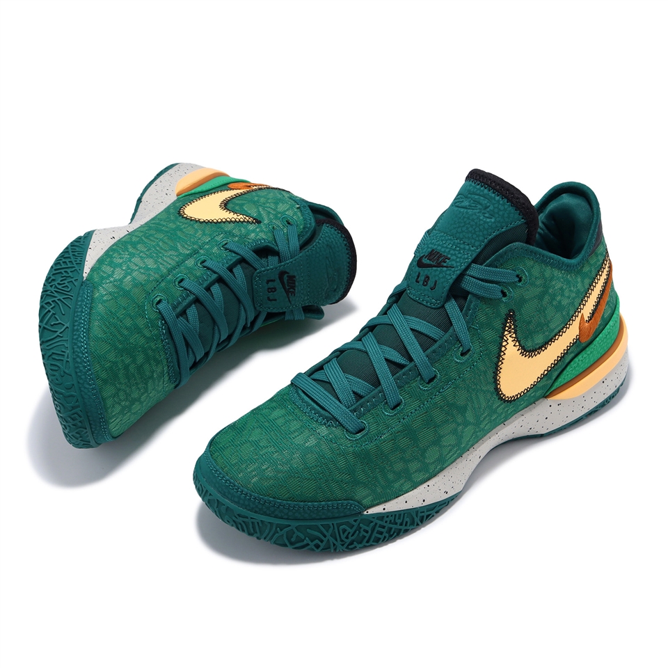 Nike 籃球鞋LeBron NXXT Gen EP 綠橘LBJ 男鞋中筒氣墊緩震DR8788-301