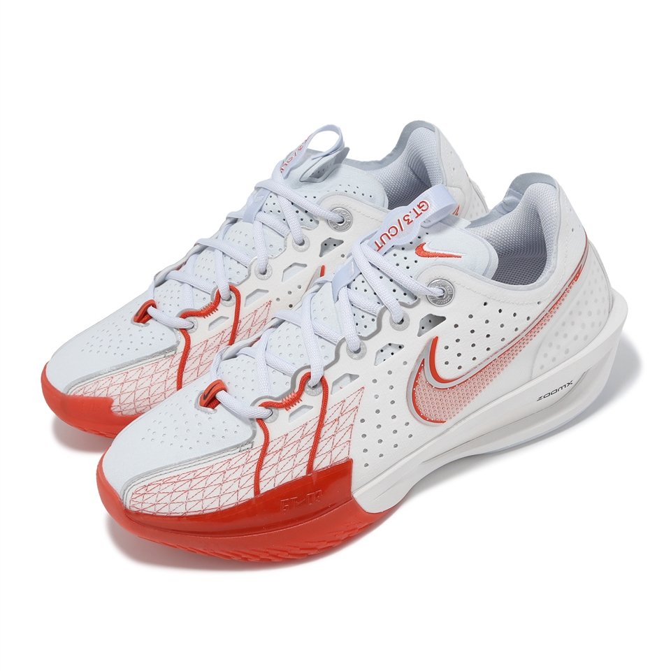 Nike Nike 籃球鞋Zoom G.T. Cut 3 EP 白紅低筒男鞋GT 三代DV2918-101
