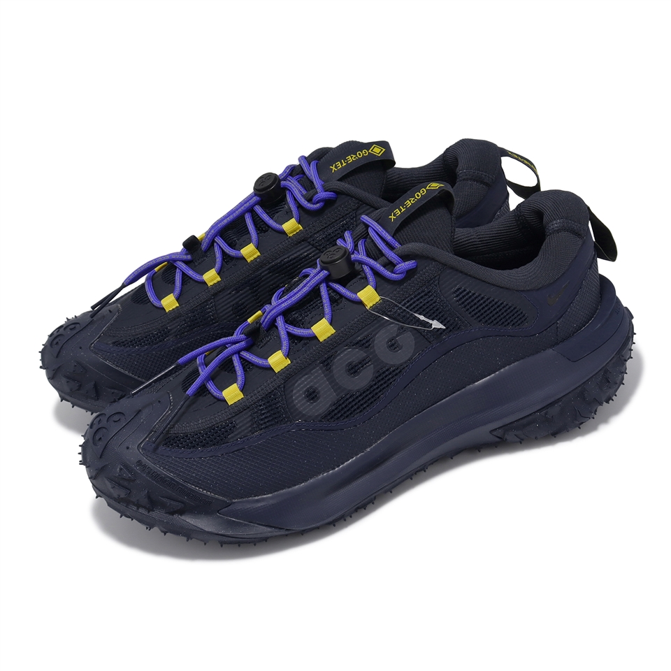 Nike 戶外鞋ACG Mountain Fly 2 Low GTX 男鞋藍黃防水抓地郊山運動鞋