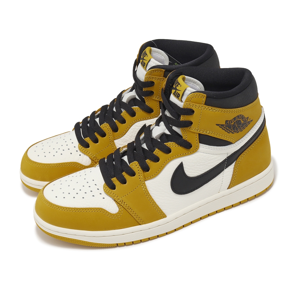 Nike 休閒鞋Air Jordan 1 Retro High OG Yellow Ochre 黃男鞋DZ5485