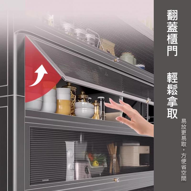 易放更易取,方便省空間 翻蓋櫃門 輕鬆拿取 