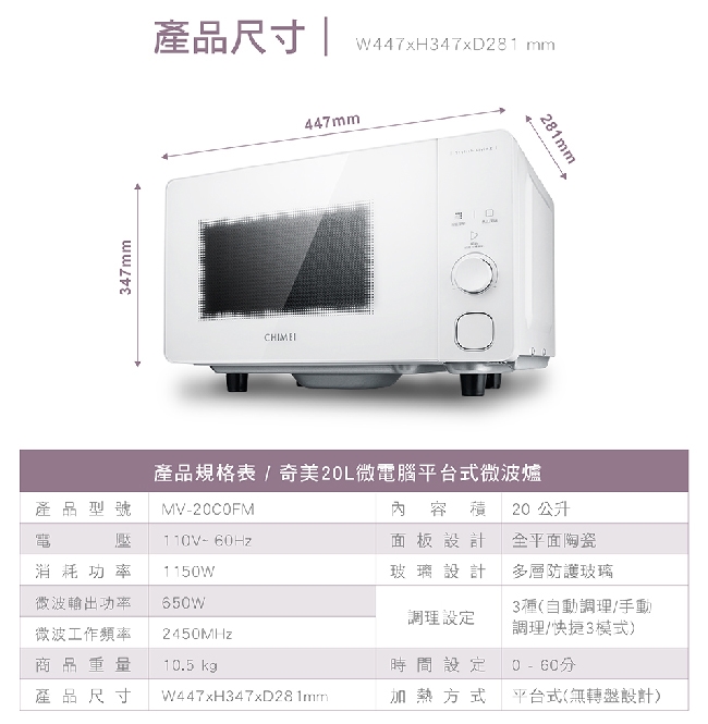 CHIMEI奇美 MV-20C0FM - 詳情7