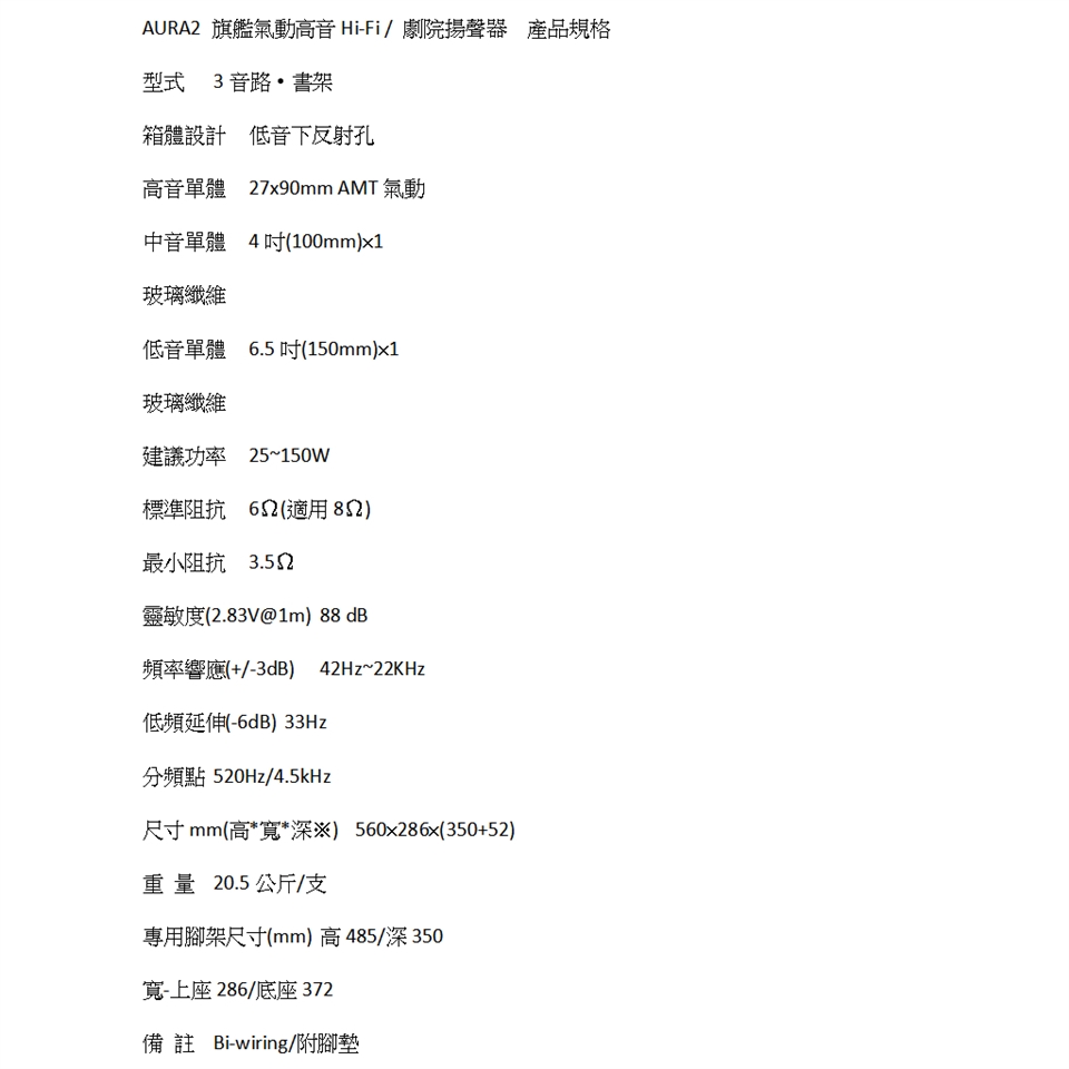 Wharfedale AURA 2 - 詳情1